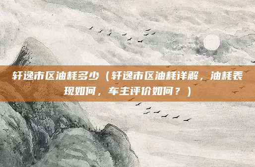 轩逸市区油耗多少(轩逸市区油耗详解,油耗表现如何,车主评价如何?)