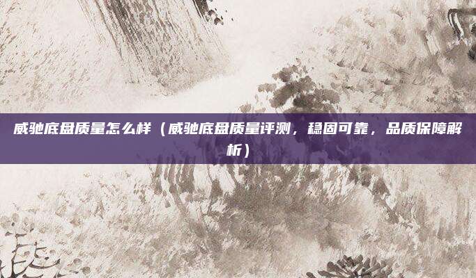 威驰底盘质量怎么样(威驰底盘质量评测,稳固可靠,品质保障解析)
