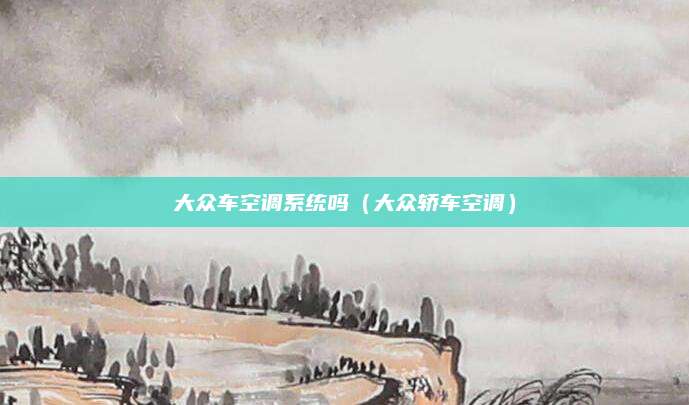 大众车空调系统吗(大众轿车空调)
