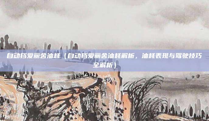 自动挡爱丽舍油耗(自动挡爱丽舍油耗解析,油耗表现与驾驶技巧全解析)