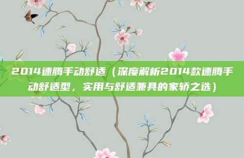 2014速腾手动舒适(深度解析2014款速腾手动舒适型,实用与舒适兼具的家轿之选)
