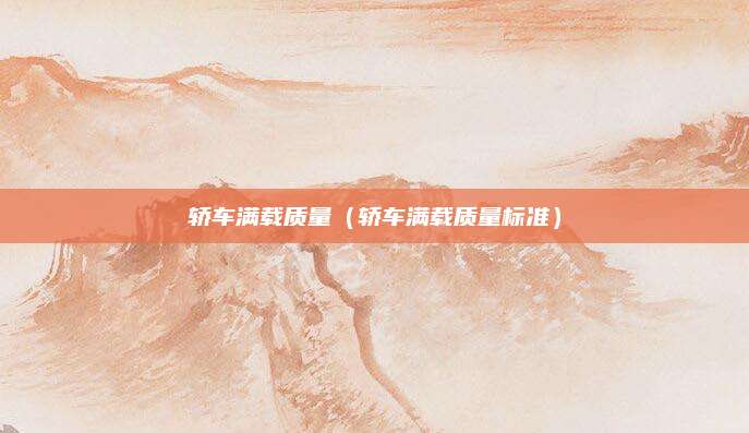 轿车满载质量(轿车满载质量标准)