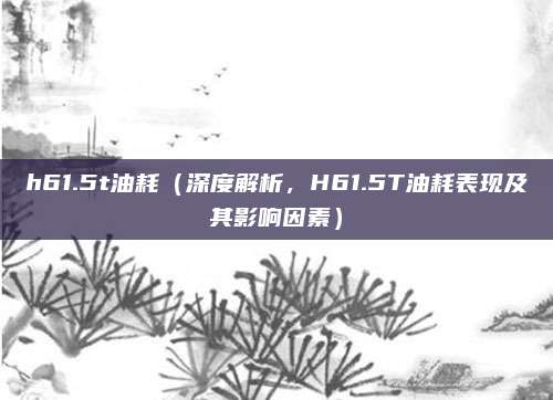 h61.5t油耗(深度解析,H61.5T油耗表现及其影响因素)
