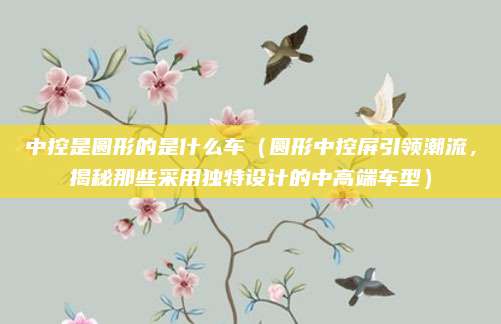 中控是圆形的是什么车(圆形中控屏引领潮流,揭秘那些采用独特设计的中高端车型)