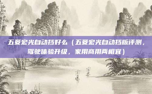 五菱宏光自动挡好么(五菱宏光自动挡版评测,驾驶体验升级,家用商用两相宜)
