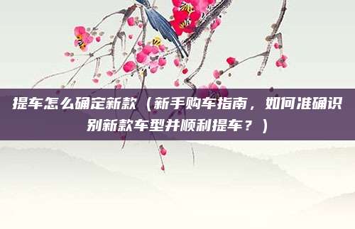 提车怎么确定新款(新手购车指南,如何准确识别新款车型并顺利提车?)