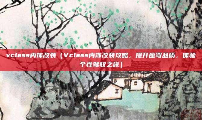 vclass内饰改装(Vclass内饰改装攻略,提升座驾品质,体验个性驾驭之旅)