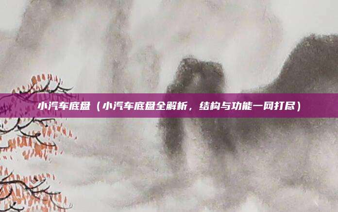 小汽车底盘（小汽车底盘全解析，结构与功能一网打尽）