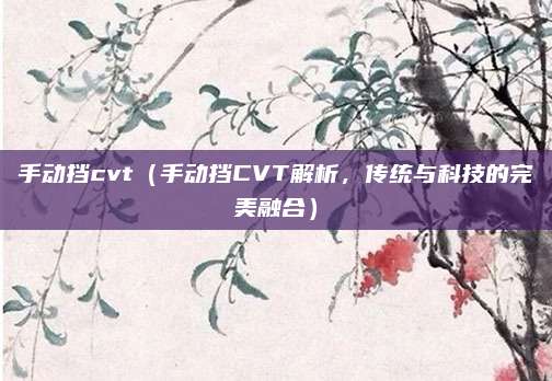 手动挡cvt(手动挡CVT解析,传统与科技的完美融合)