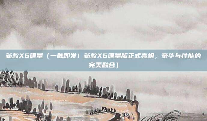新款X6限量(一触即发!新款X6限量版正式亮相,豪华与性能的完美融合)