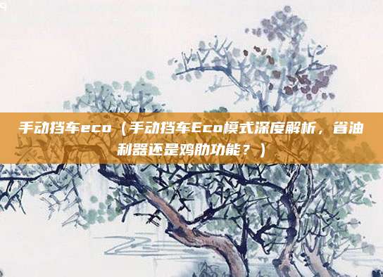 手动挡车eco(手动挡车Eco模式深度解析,省油利器还是鸡肋功能?)