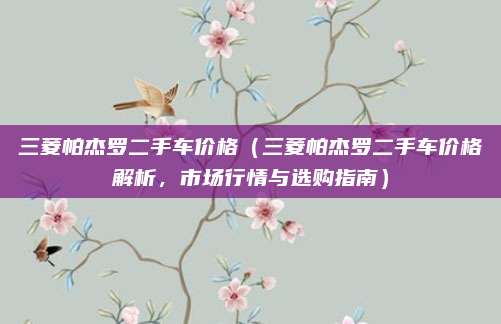 三菱帕杰罗二手车价格(三菱帕杰罗二手车价格解析,市场行情与选购指南)