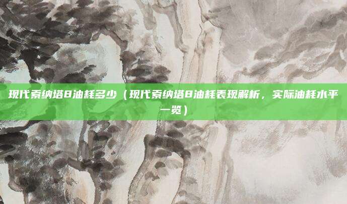 现代索纳塔8油耗多少(现代索纳塔8油耗表现解析,实际油耗水平一览)