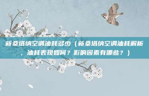 新桑塔纳空调油耗多少（新桑塔纳空调油耗解析，油耗表现如何？影响因素有哪些？）