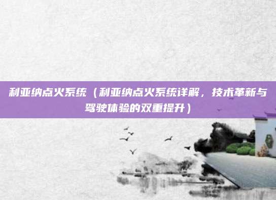 利亚纳点火系统(利亚纳点火系统详解,技术革新与驾驶体验的双重提升)
