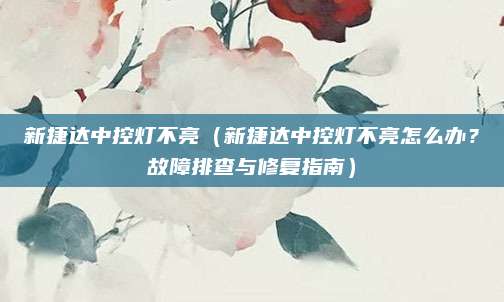 新捷达中控灯不亮(新捷达中控灯不亮怎么办?故障排查与修复指南)