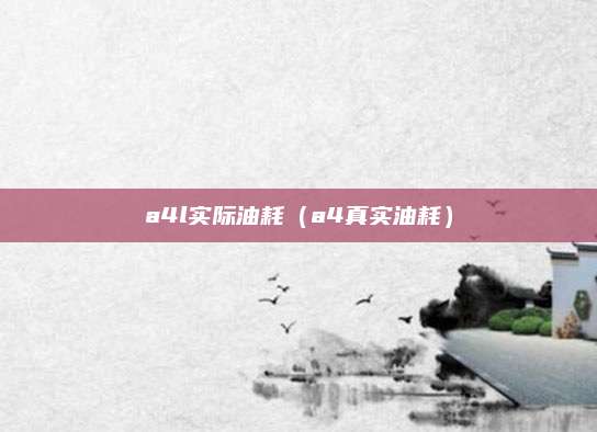 a4l实际油耗(a4真实油耗)