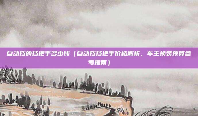 自动挡的挡把手多少钱(自动挡挡把手价格解析,车主换装预算参考指南)