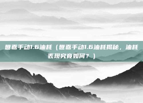 世嘉手动1.6油耗(世嘉手动1.6油耗揭秘,油耗表现究竟如何?)