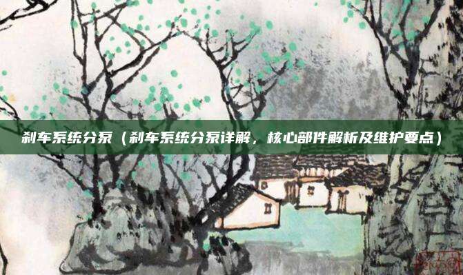 刹车系统分泵(刹车系统分泵详解,核心部件解析及维护要点)