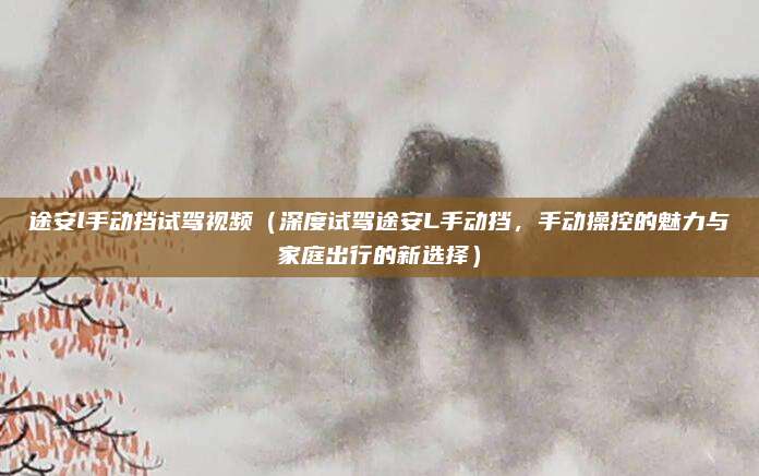 途安l手动挡试驾视频(深度试驾途安L手动挡,手动操控的魅力与家庭出行的新选择)