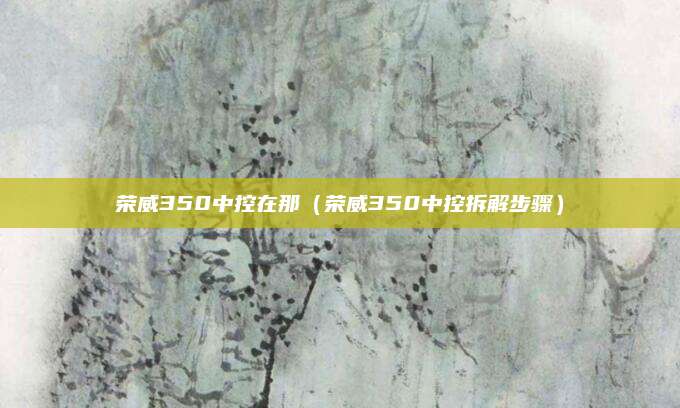 荣威350中控在那(荣威350中控拆解步骤)