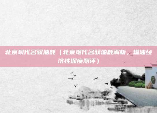 北京现代名驭油耗(北京现代名驭油耗解析,燃油经济性深度测评)