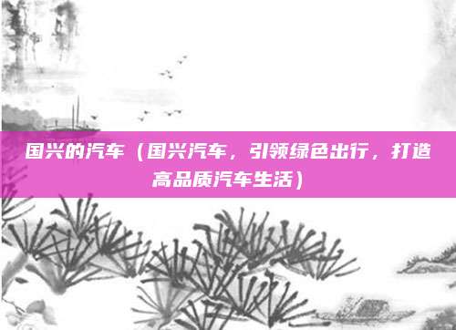 国兴的汽车（国兴汽车，引领绿色出行，打造高品质汽车生活）