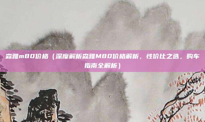 森雅m80价格(深度解析森雅M80价格解析,性价比之选,购车指南全解析)