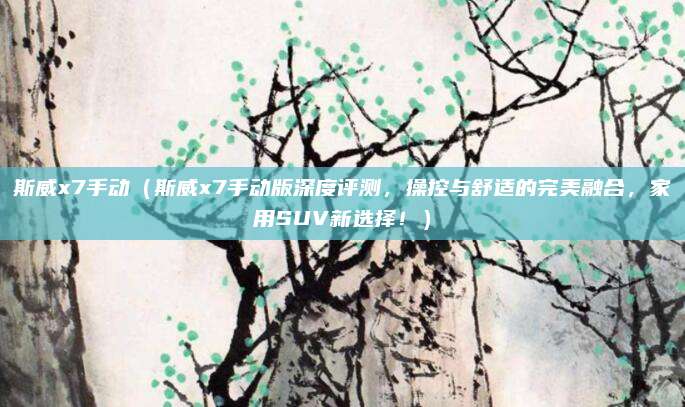 斯威x7手动(斯威x7手动版深度评测,操控与舒适的完美融合,家用SUV新选择!)