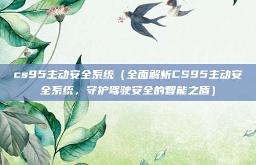 cs95主动安全系统(全面解析CS95主动安全系统,守护驾驶安全的智能之盾)