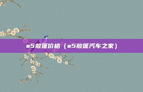 a5敞篷价格(a5敞篷汽车之家)