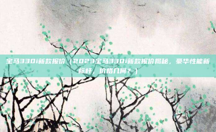 宝马330i新款报价(2023宝马330i新款报价揭秘,豪华性能新标杆,价格几何?)