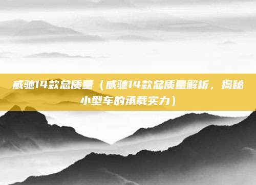 威驰14款总质量(威驰14款总质量解析,揭秘小型车的承载实力)