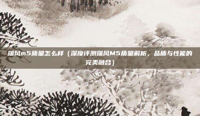 瑞风m5质量怎么样（深度评测瑞风M5质量解析，品质与性能的完美融合）