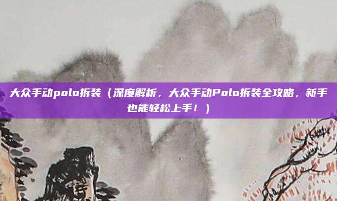 大众手动polo拆装（深度解析，大众手动Polo拆装全攻略，新手也能轻松上手！）