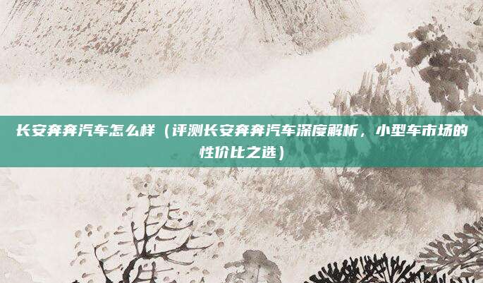 长安奔奔汽车怎么样（评测长安奔奔汽车深度解析，小型车市场的性价比之选）