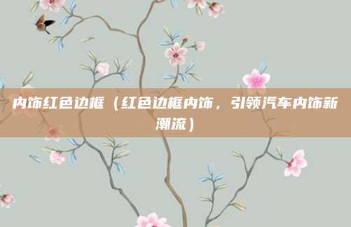 内饰红色边框（红色边框内饰，引领汽车内饰新潮流）