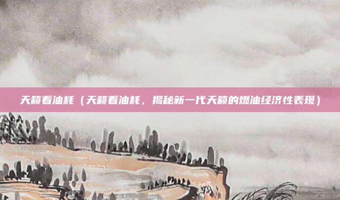 天籁看油耗（天籁看油耗，揭秘新一代天籁的燃油经济性表现）
