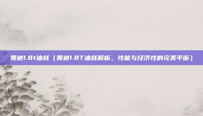 奥迪1.8t油耗（奥迪1.8T油耗解析，性能与经济性的完美平衡）