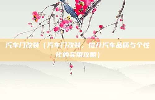 汽车门改装（汽车门改装，提升汽车品质与个性化的实用攻略）