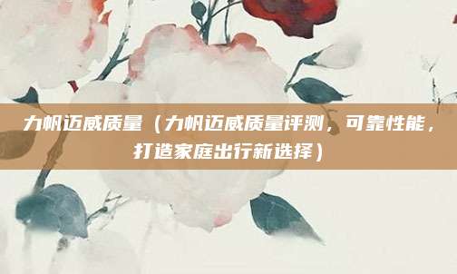 力帆迈威质量（力帆迈威质量评测，可靠性能，打造家庭出行新选择）