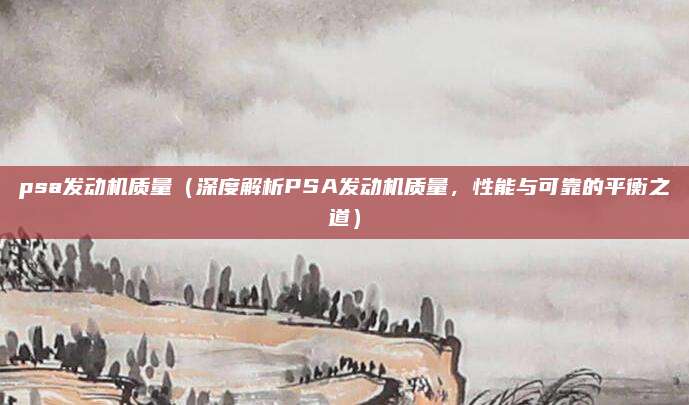 psa发动机质量（深度解析PSA发动机质量，性能与可靠的平衡之道）