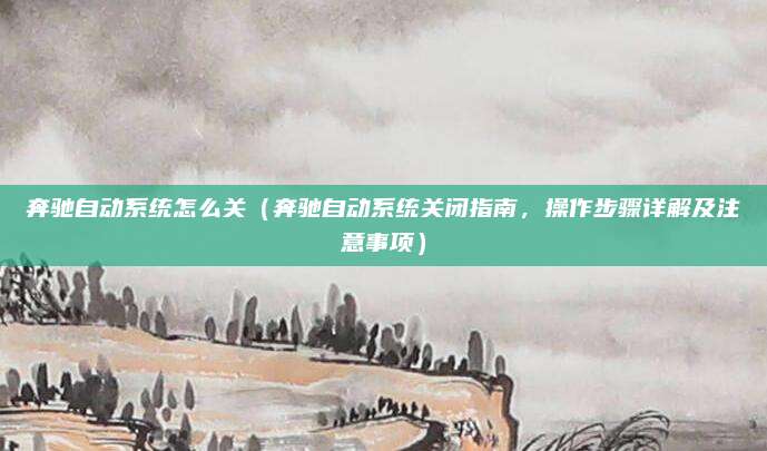 奔驰自动系统怎么关(奔驰自动系统关闭指南,操作步骤详解及注意事项)