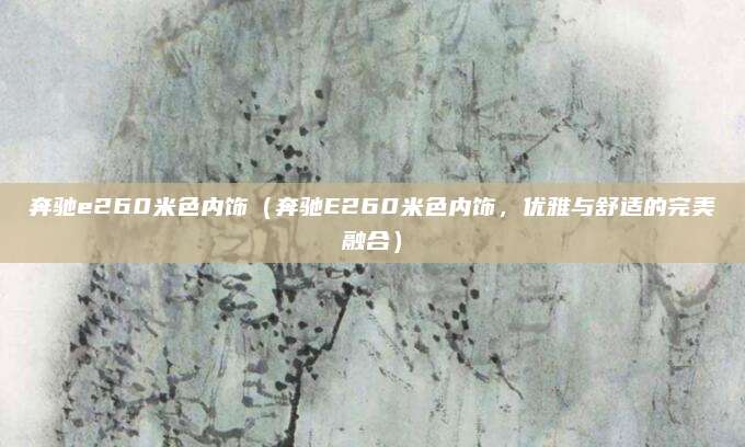 奔驰e260米色内饰(奔驰E260米色内饰,优雅与舒适的完美融合)