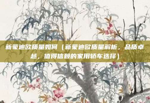 新蒙迪欧质量如何（新蒙迪欧质量解析，品质卓越，值得信赖的家用轿车选择）