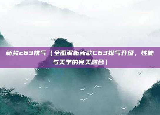 新款c63排气（全面解析新款C63排气升级，性能与美学的完美融合）