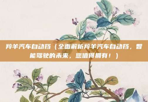 羚羊汽车自动挡（全面解析羚羊汽车自动挡，智能驾驶的未来，您值得拥有！）