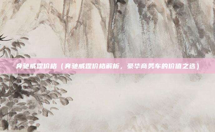 奔驰威霆价格(奔驰威霆价格解析,豪华商务车的价值之选)