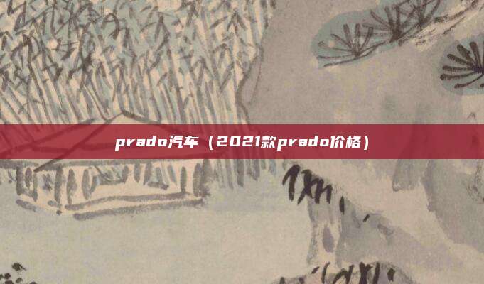 prado汽车(2021款prado价格)